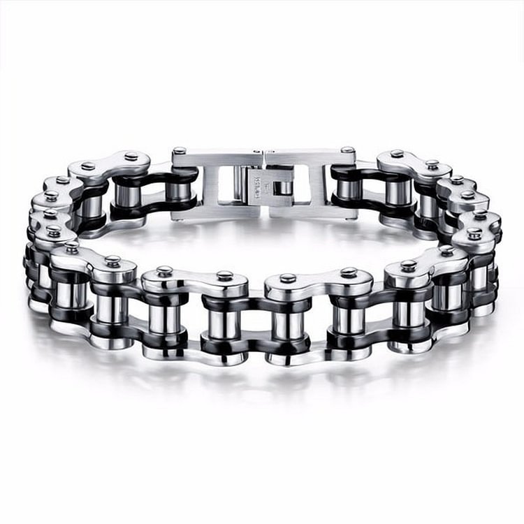 13MM Motorcycle Bicycle Style Chain Bracelet Mens Punk Jewelry