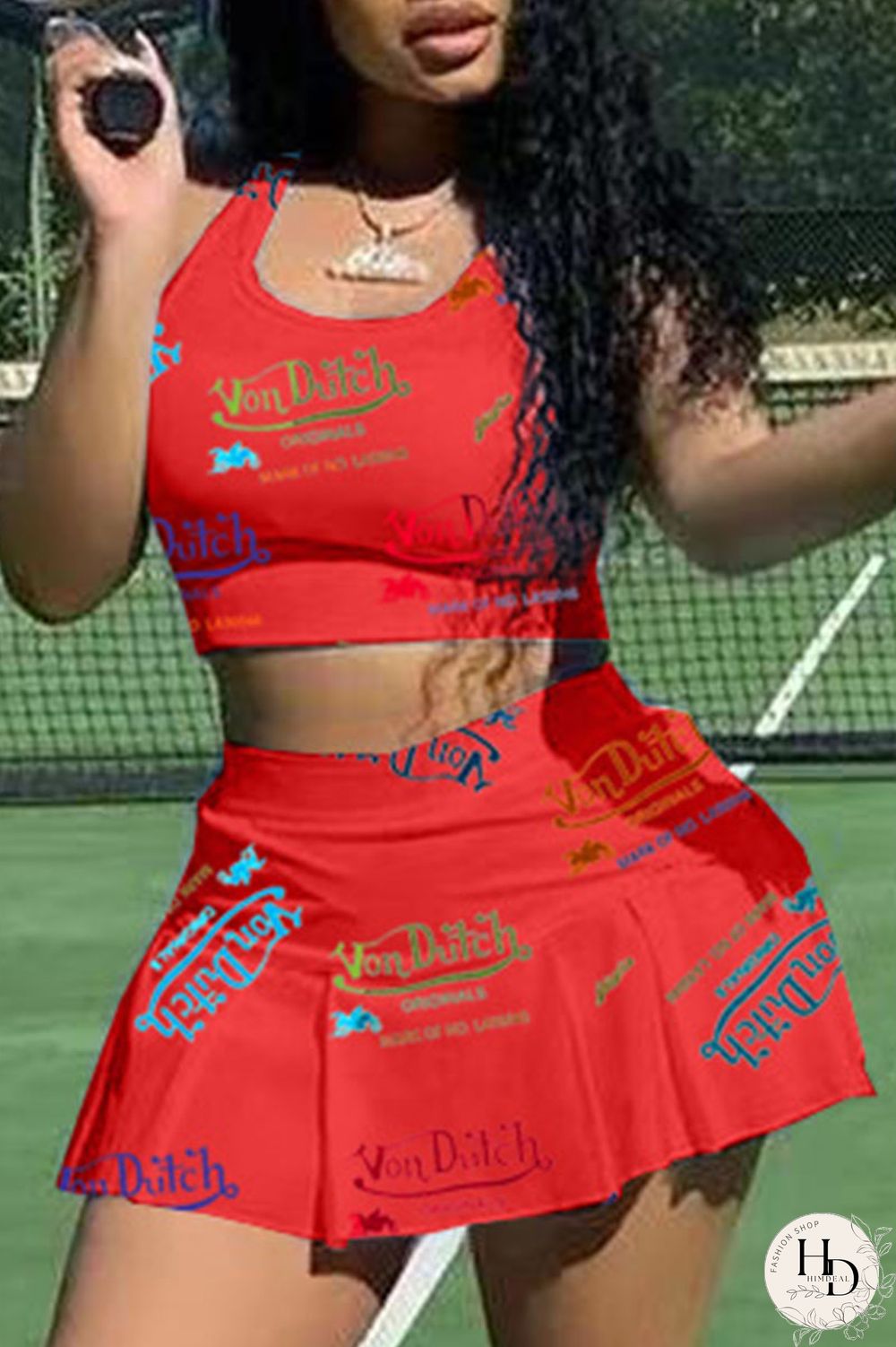 White Casual Letter Print Patchwork U Neck Sleeveless Two Pieces