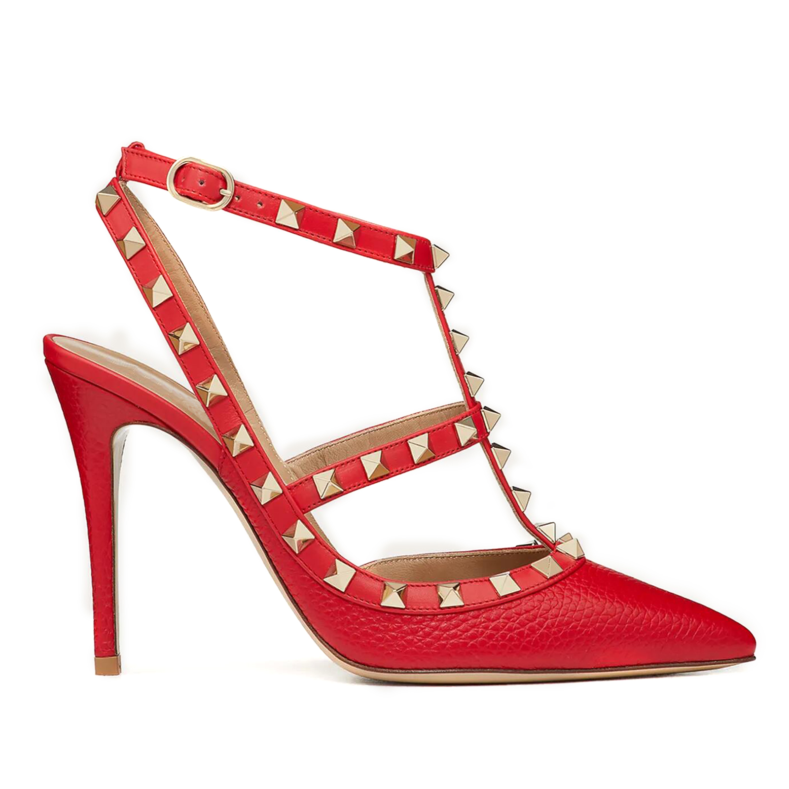 100mm High Heels Rivets Sandals Red Lines-vocosishoes