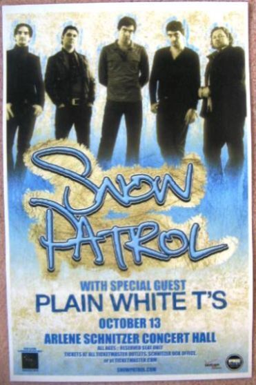 SNOW PATROL 2009 Gig POSTER Portland Oregon Concert