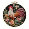 4 Set Rooster Series- Embroidery Kits