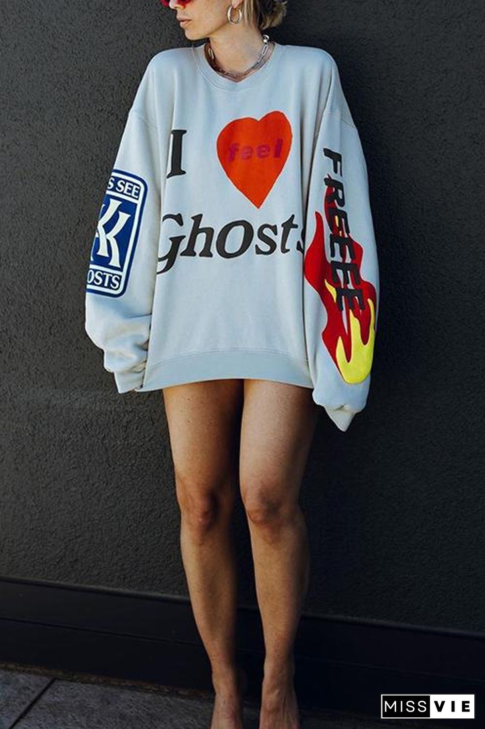 Scrawl Print Lovers Hoodie