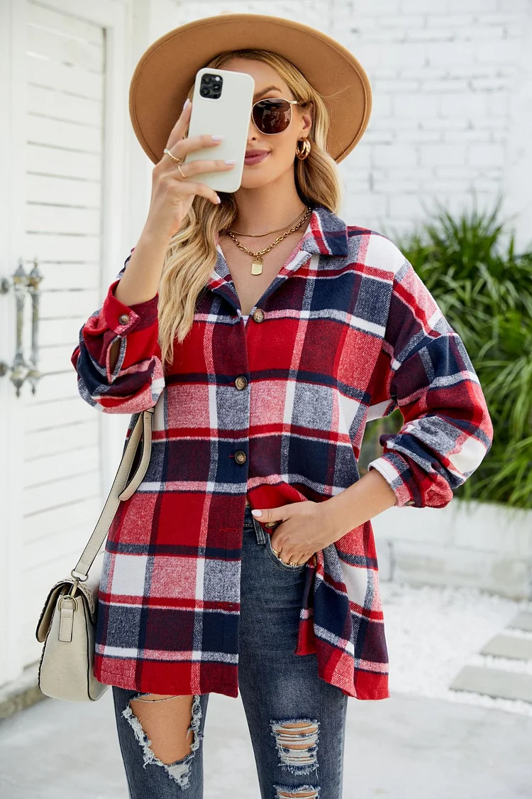 Soft Plaid Tartan Jacket  Stunahome.com