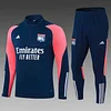 2023/2024 Lyon Half-Pull Training Suit Royal blue Football Shirt Set love fball