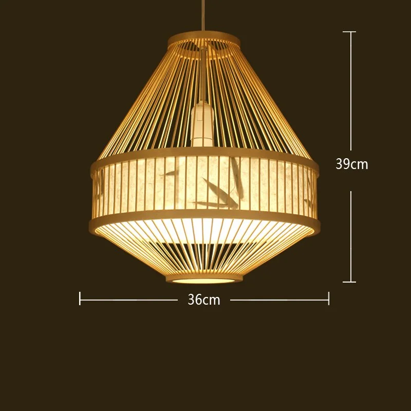 Chinese Classical Bamboo LED Pendant Lights Creative LED Pendent Lamp Dining Room Living Room Bedroom LOFT Kitchen Hanging Lamp