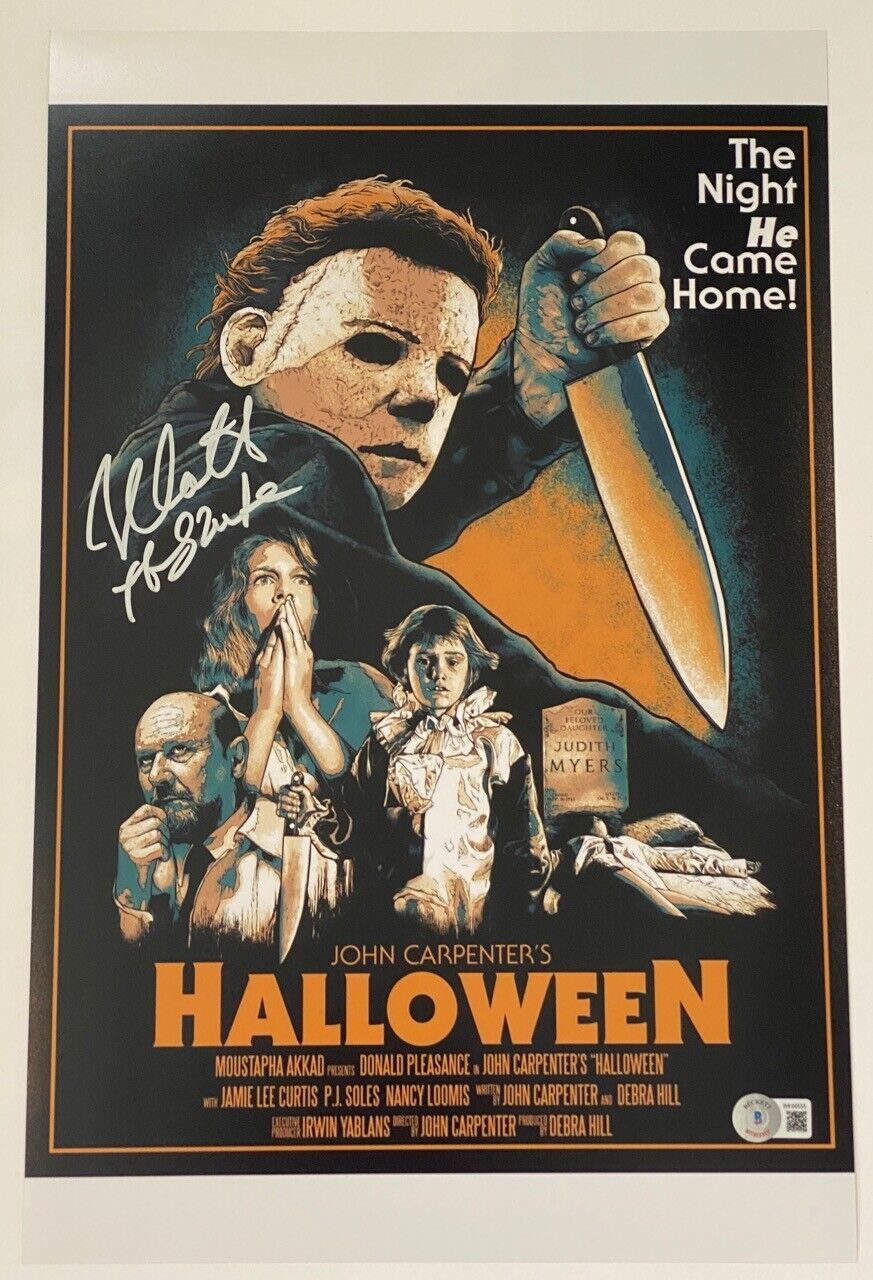 Nick Castle Signed Halloween 11x17 Movie Poster Photo Poster painting Michael Myers Beckett COA