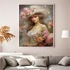Victorian Woman-11CT Stamped Cross Stitch 40*50cm/15.75*19.69in