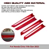 x xotic tech Interior Side Door Panel Strip Cover Trim, Sporty Red, Compatible with Honda Civic 11th Gen 2022 2023 2024 2025