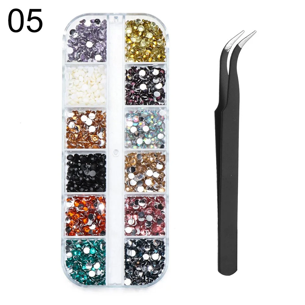3mm Crystal Nail Stones Flatback Nail Art Rhinestones Jelly Gems Decoration 3D Colorful Beads Design For Manicure Accessories-Nail Inspo