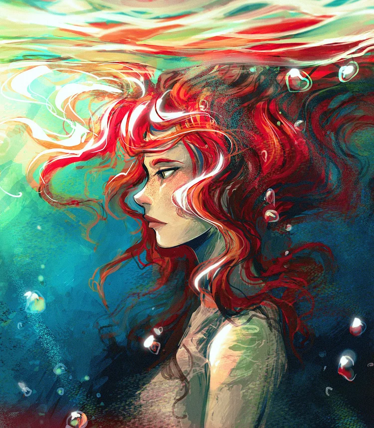 Mermaid 40*55CM(Canvas) Full Round/AB Drill Diamond Painting