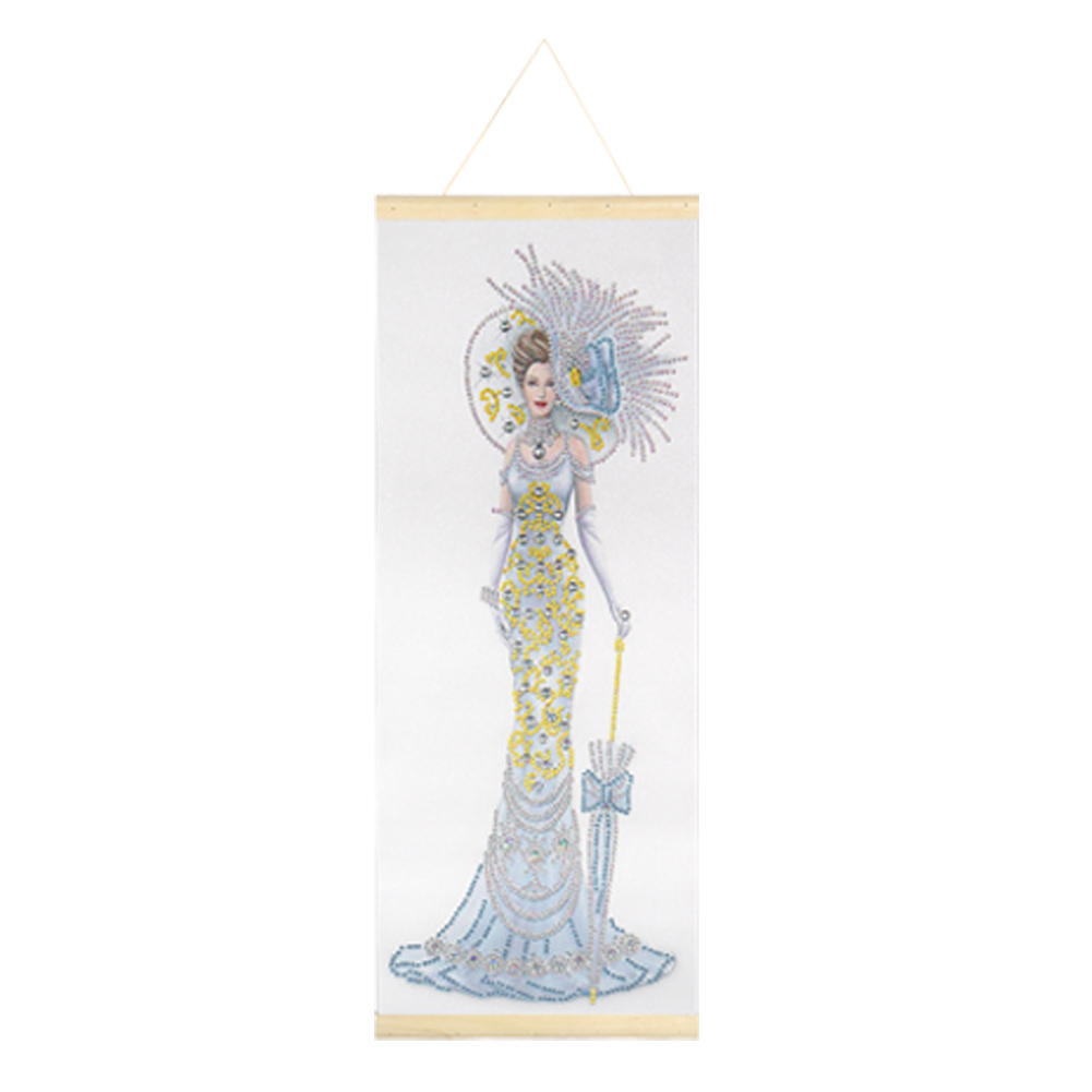 

20*50CM - Special Shaped Diamond Painting - Dress Lady Hanging, 501 Original