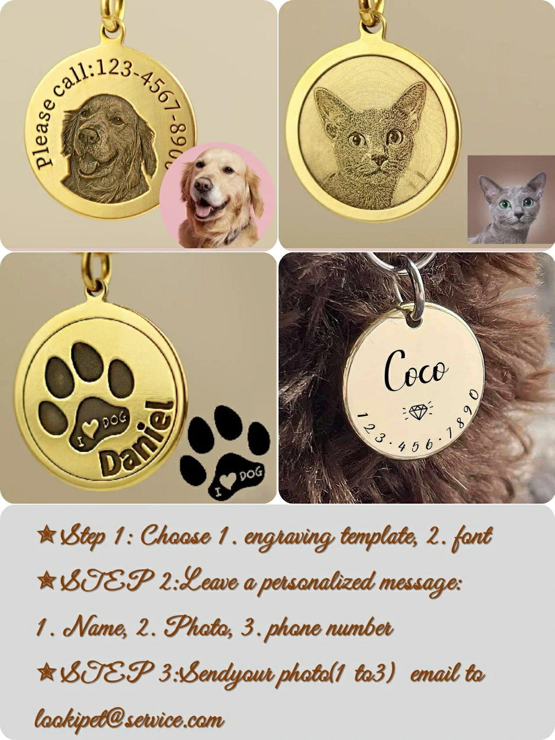 lookipet custom pet ID tags