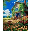 Flower House-16CT Stamped Cross Stitch 50*60cm/19.69*23.62in(Big Size)