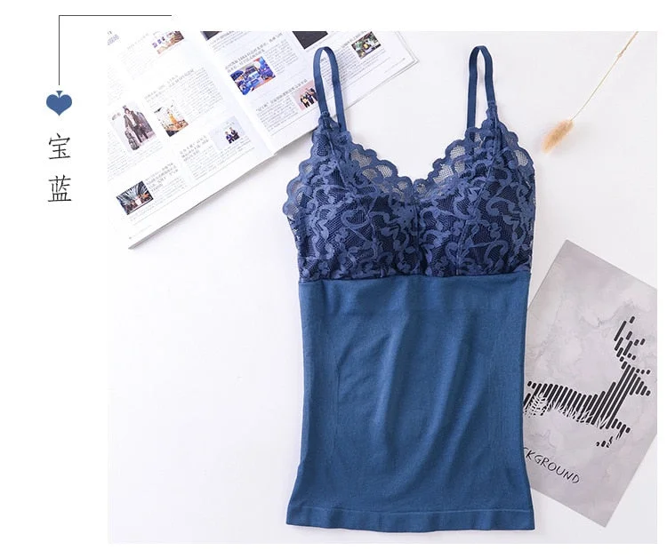 Sexy Lace Tank Top Soft Skin Wireless Straps Beauty Back Crop Top Women Lingerie Vest Tee Camisole Feminino Soutien Gorge