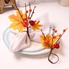 Autumn Halloween Pumpkin Maple Catering Napkin Ring