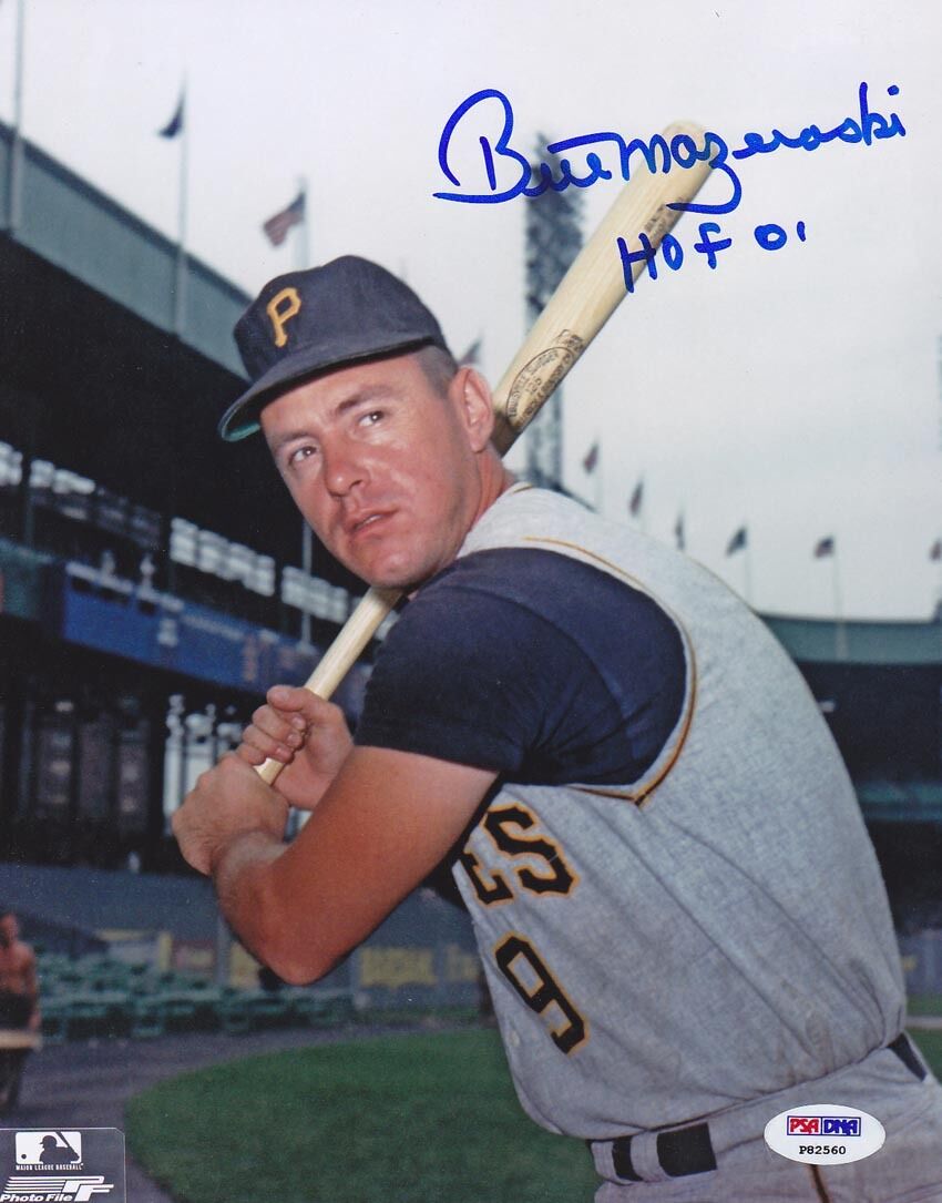 Bill Mazeroski SIGNED 8x10 Photo Poster painting + HOF 01 Pirates PSA/DNA AUTOGRAPHED