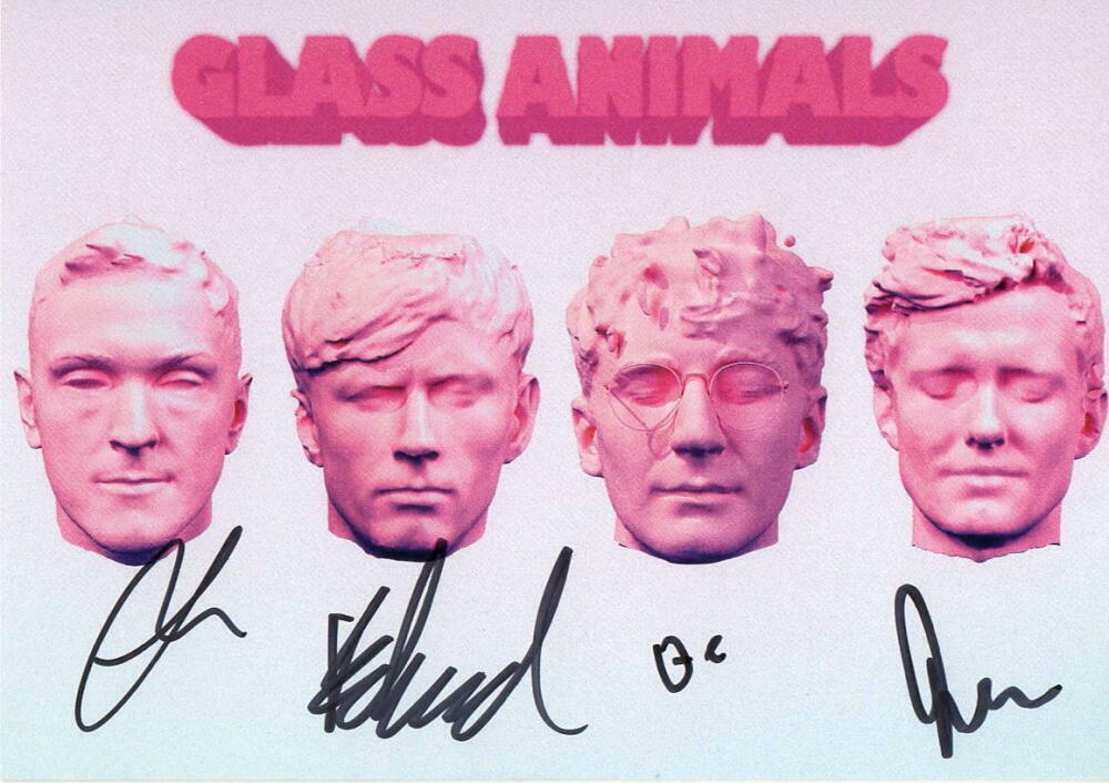 GLASS ANIMALS COMPLETE X4 SIGNED AUTOGRAPH 4X6 DREAMLAND PROMO Photo Poster painting POSTCARD B