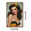 Pin up girl - Panneaux en &eacute;tain m&eacute;tallique(20*30cm/30*40cm)