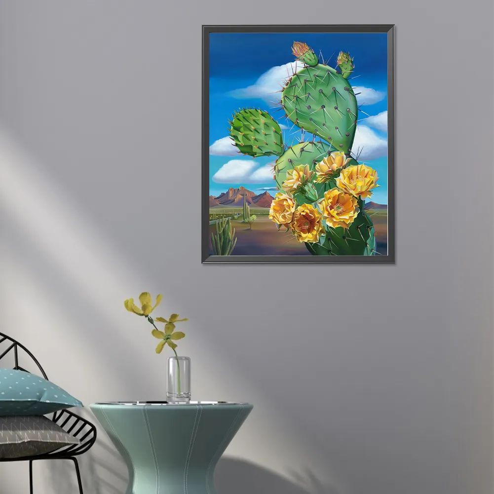 Full Round Diamond Painting 40*50cm - Cactus Flower
