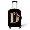 Stretch Printed Suitcase Cover Washable Luggage Protector Fits 18-32 Inch Luggage Letter pattern