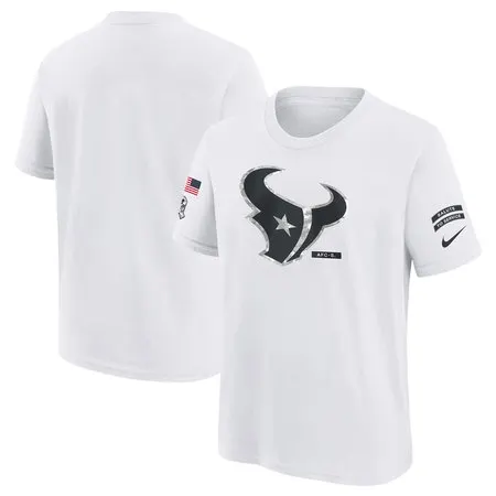 Youth Houston Texans  White 2024 Salute To Service T-Shirt