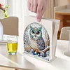 Diamond Painting Acrylic Owl Paper Towel Storage Rack Decor