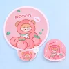 8PCS Summer Outdoor Cute Cartoon Portable Soft Fabric Round Folding Fan Kids Back to School Stationery Gift