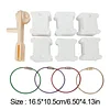 Cross Stitch Floss Bobbin Organizer Kit - 100 Bobbins, Jump Rings, Mini Bobbin Winder & Blank Labels tapestrymarket