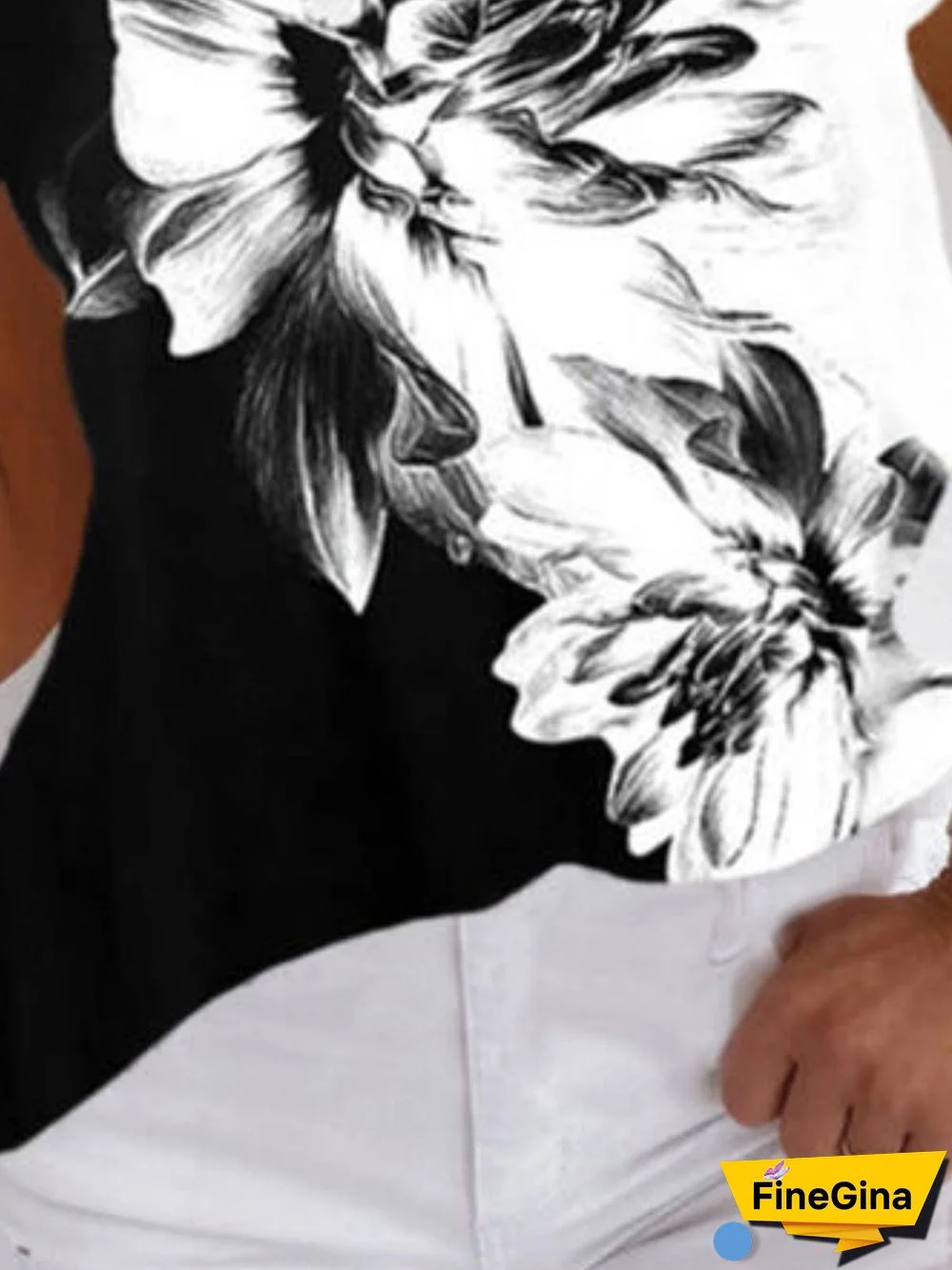 V Neck Casual Cotton Blends Short Sleeve T-Shirt