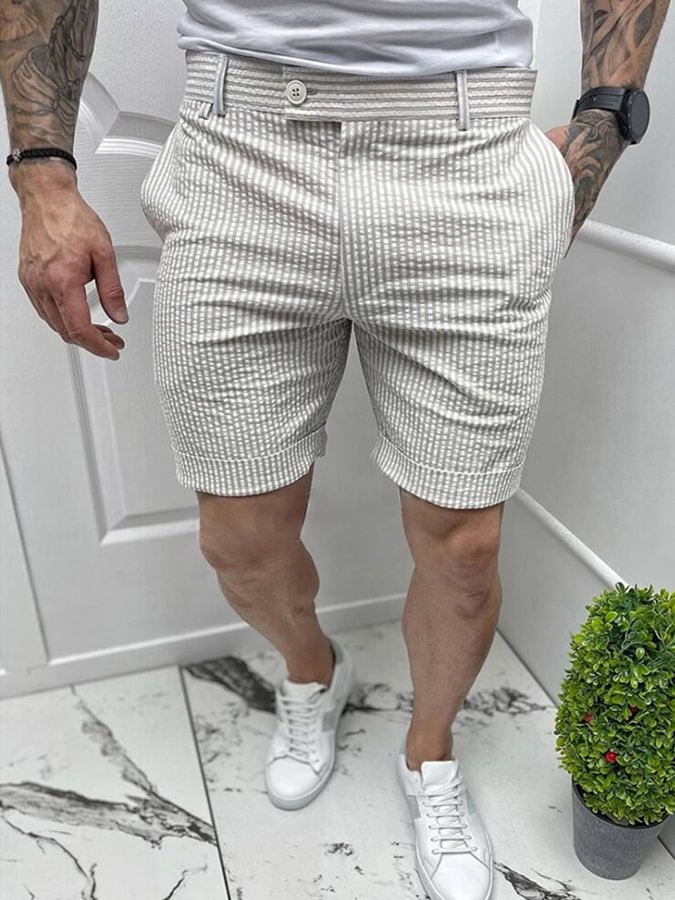 Men's Casual Striped Shorts