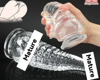 pornhint Pornhint Clear Butt Plug, Huge Anal Plug, Strong Suction Cup Butt Plug, Anal Training Plug, Anal Dildo, Butt Plug for Men Gay, Anal Sex Toy, mature