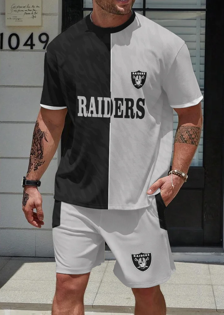 Las Vegas Raiders  Limited Edition Top And Shorts Two-Piece Suits