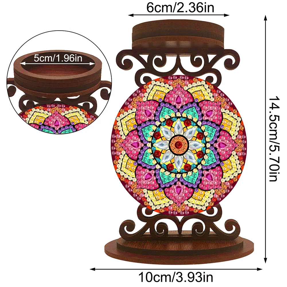 Flower Desktop Diamond Painting Candle Holder Aromatherapy Candle Holder