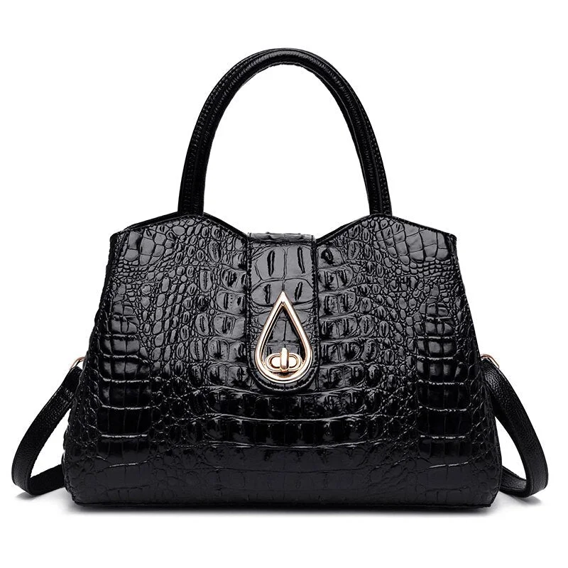 Fashion Crocodile Pattern Women Handbag Large Tote Bag Brand Leather Shoulder Bags Female Luxury Handbags Women Bags Designer 211
