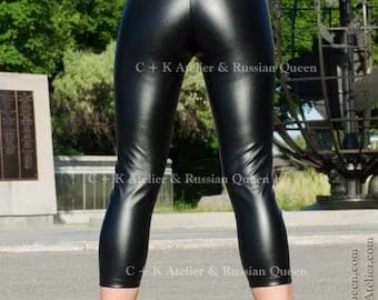 pornhint Pornhint C + K shiny leatherette leggings trousers pants, very shiny and stretchy, handmade, new