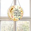 Diamond Painting Acrylic Single-Sided Drill Praying Angel Faith Sign Pendant for Home Decor