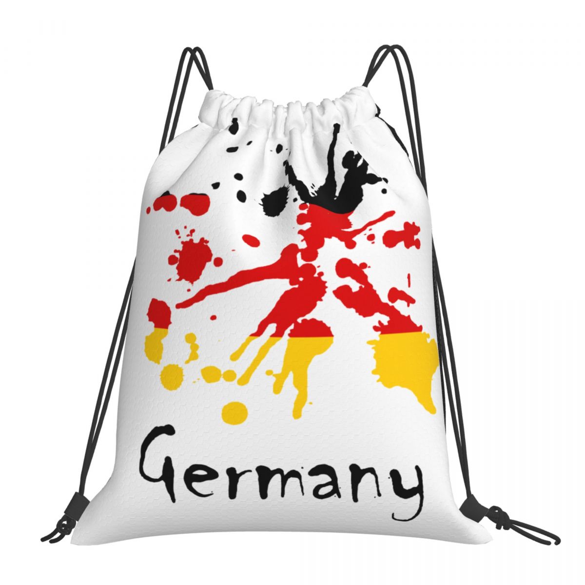 Germany Ink Spatter Foldable Sports Gym Drawstring Bag