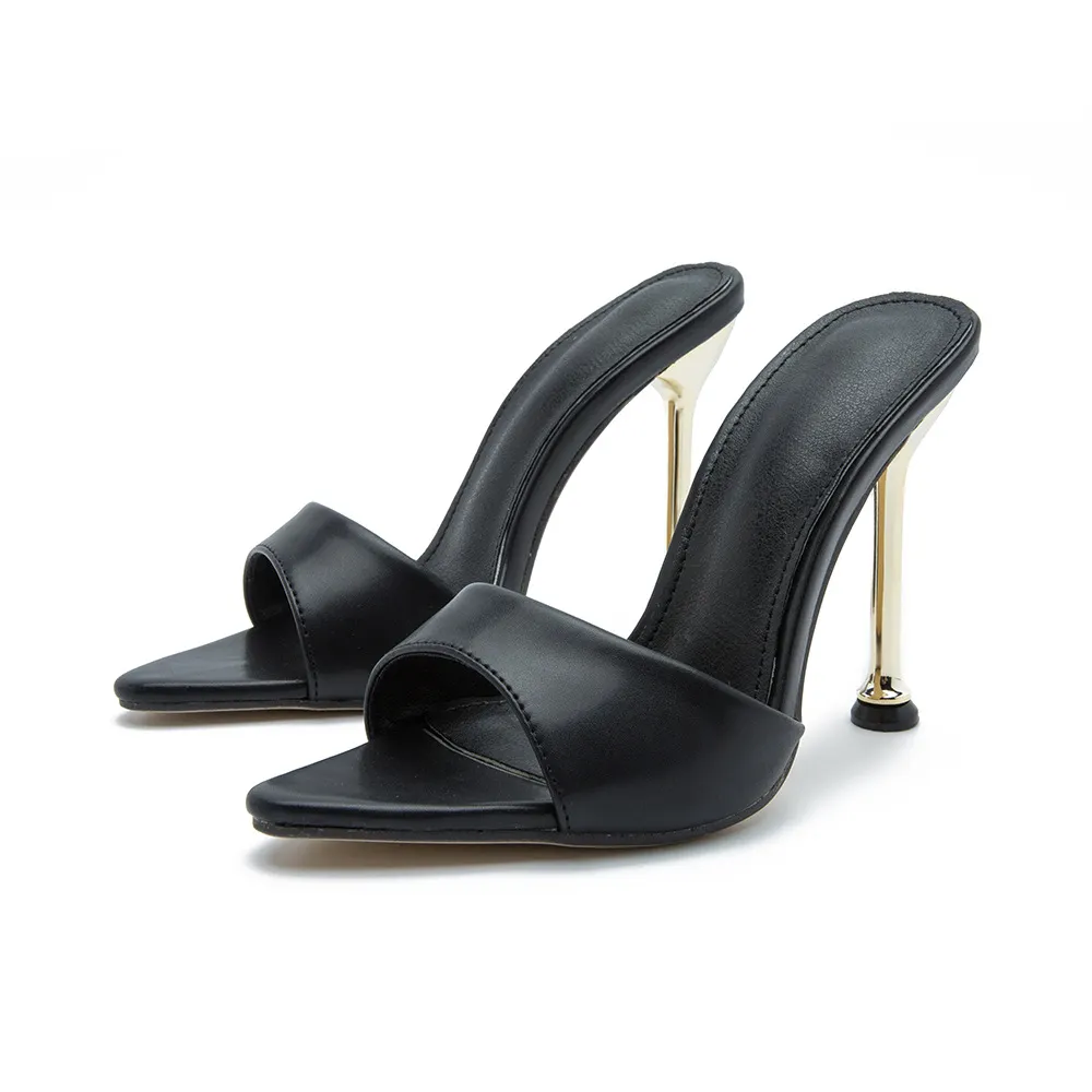 Churchf Churchf Pointed Plating Fine Heel High Heel Sandals 35-42 Long-Term Spot