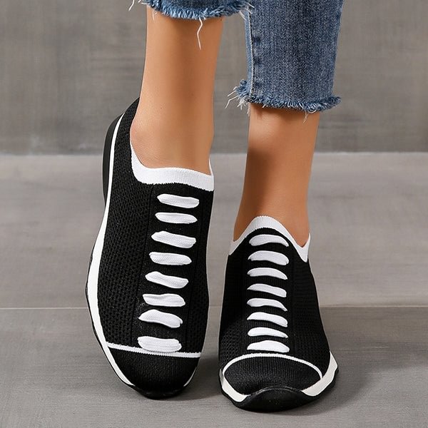 Susiecloths Casual Mesh Colorblock Slip-On Sneakers