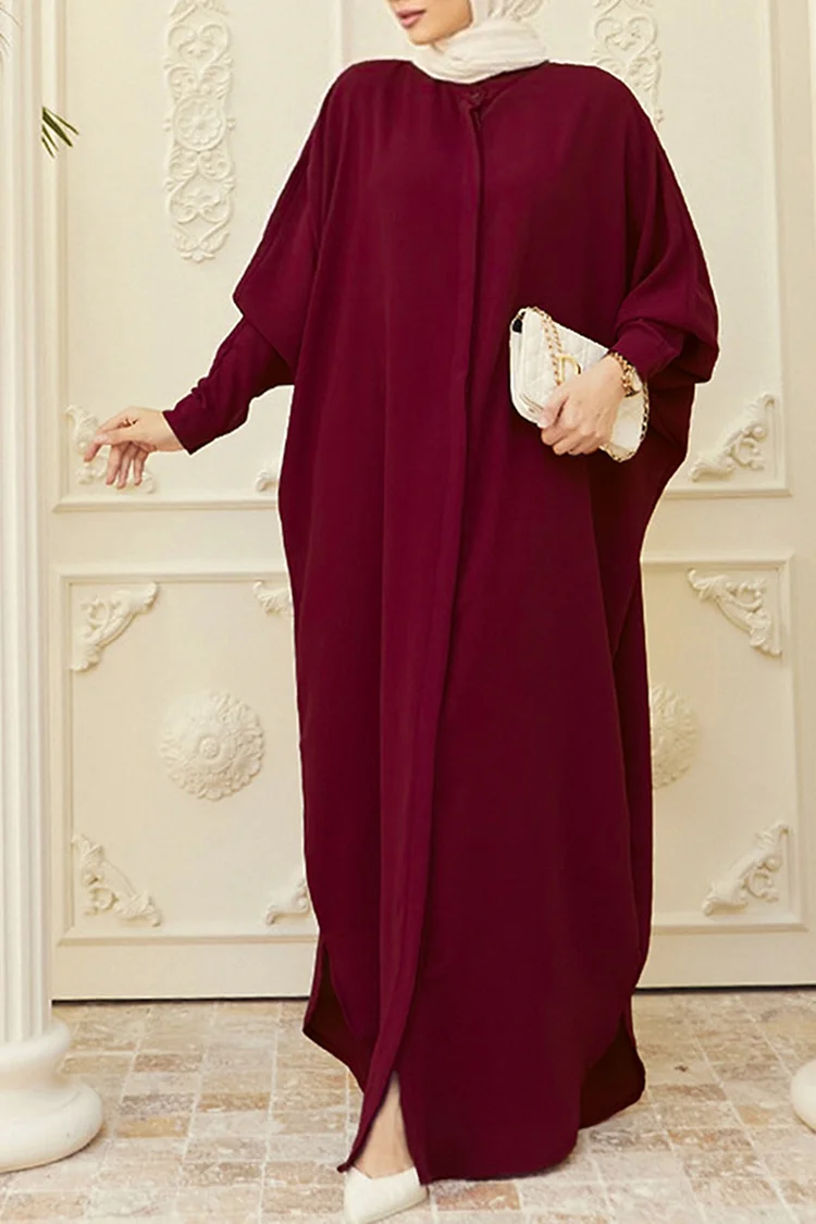 Abaya Batwing Sleeve Loose Robe Maxi Dress