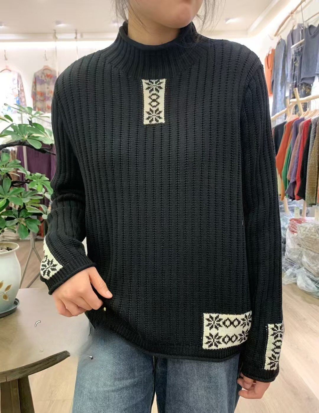 Chicfifth Sweater Women Winter Long Sleeve High Quality Autumn Vintage Top Knitted Cardigan