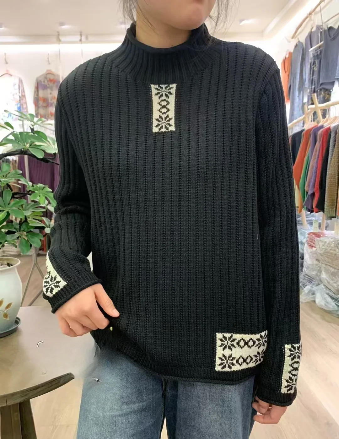 Chicfifth Sweater Women Winter Long Sleeve High Quality Autumn Vintage Top Knitted Cardigan