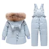 Hooded Kid Baby Girl Boy Winter Down Sets 2 Pcs