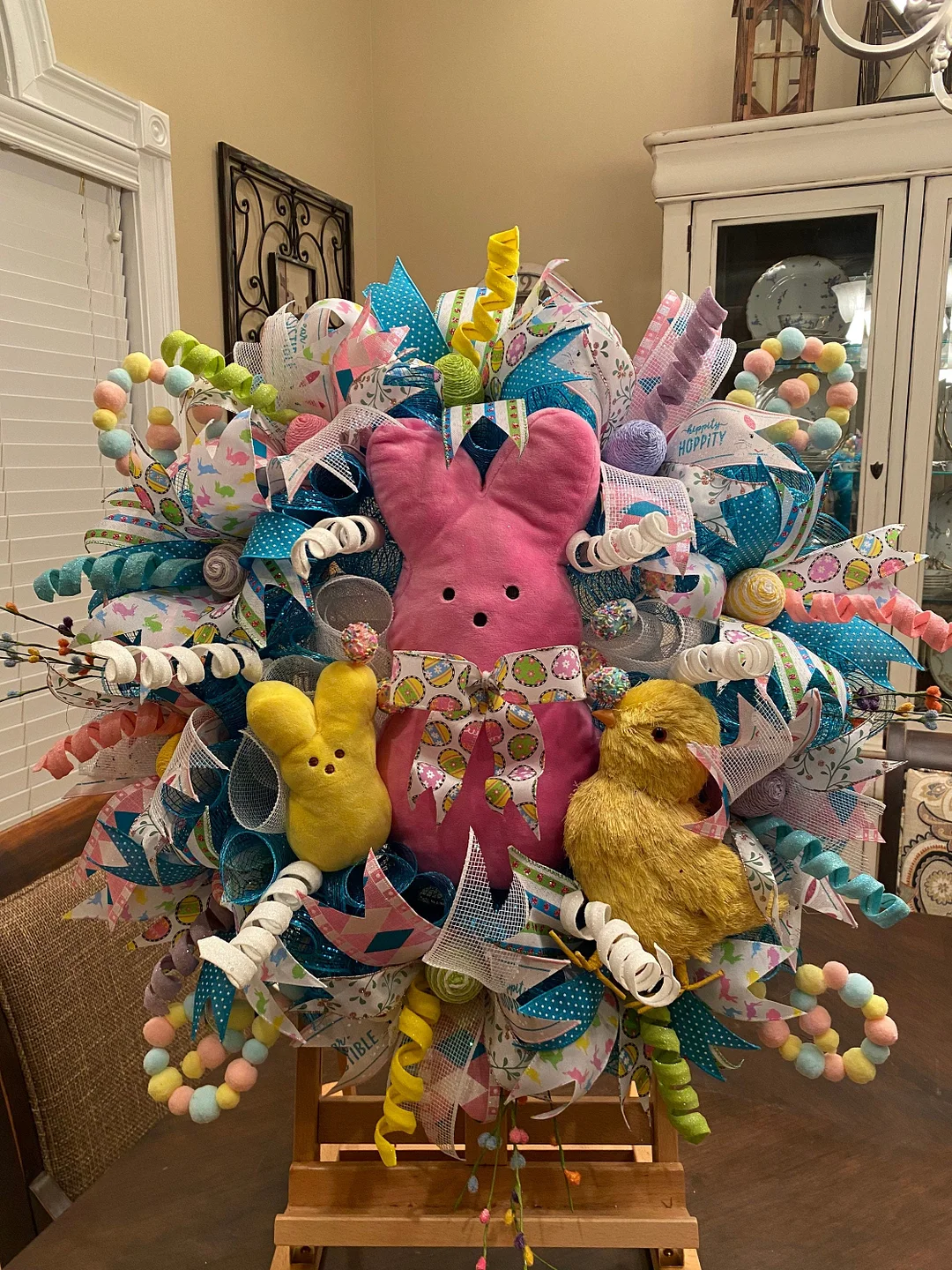 Peep wreath, bunny wreath, peep swag, bunny swag, Easter wreath, Easter swag, Easter Peep wreath, peeps decor, peep decorations, bunny decor