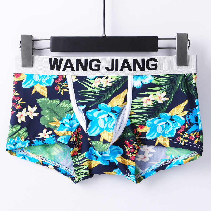 Soloyy Mesh Bullet-Separating Men's Boxer Briefs with Elephant Trunk Print Ice Silk Underwear Men's Trunks