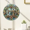 (US Local)(Upgrade Size)DIY Double Sided Effect Diamond Painting Hanging Pendant Kit (Sewing Machine)
