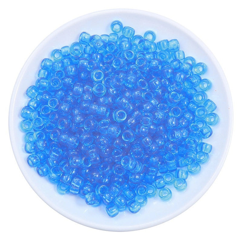 Acrylic Large Hole Barrel Beads 9*6mm Pony Beads Woven Handmade Diy Hand String Jewelry Accessories Beads Loose Beads