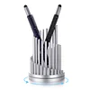 Modern Metal Pen Holder Creative Rotating Stainless Steel Pen Holder Designer Desktop Storage Box