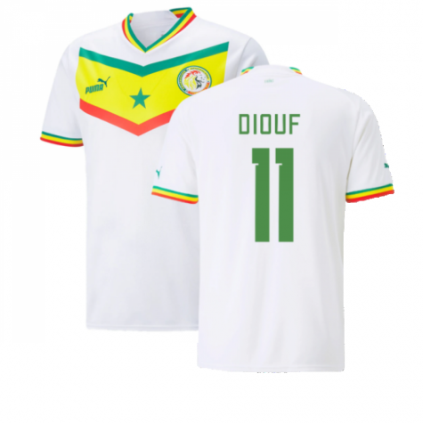 Maillot Sénégal El Hadji Diouf 11 Domicile Coupe du monde 2022