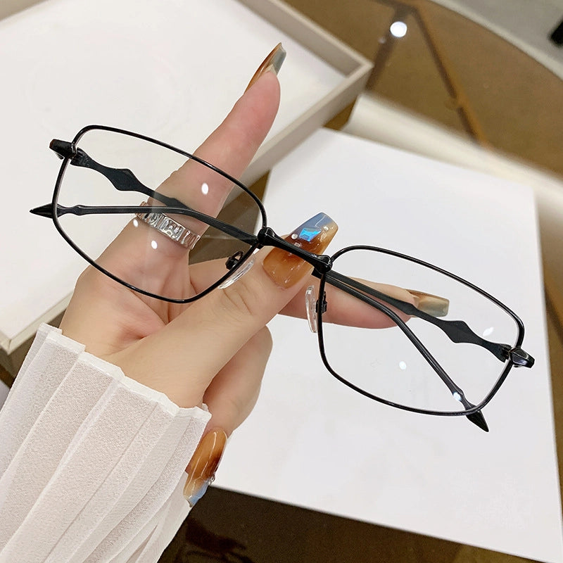 Casual Minimalist Solid Color Pc Square Full Frame Glasses